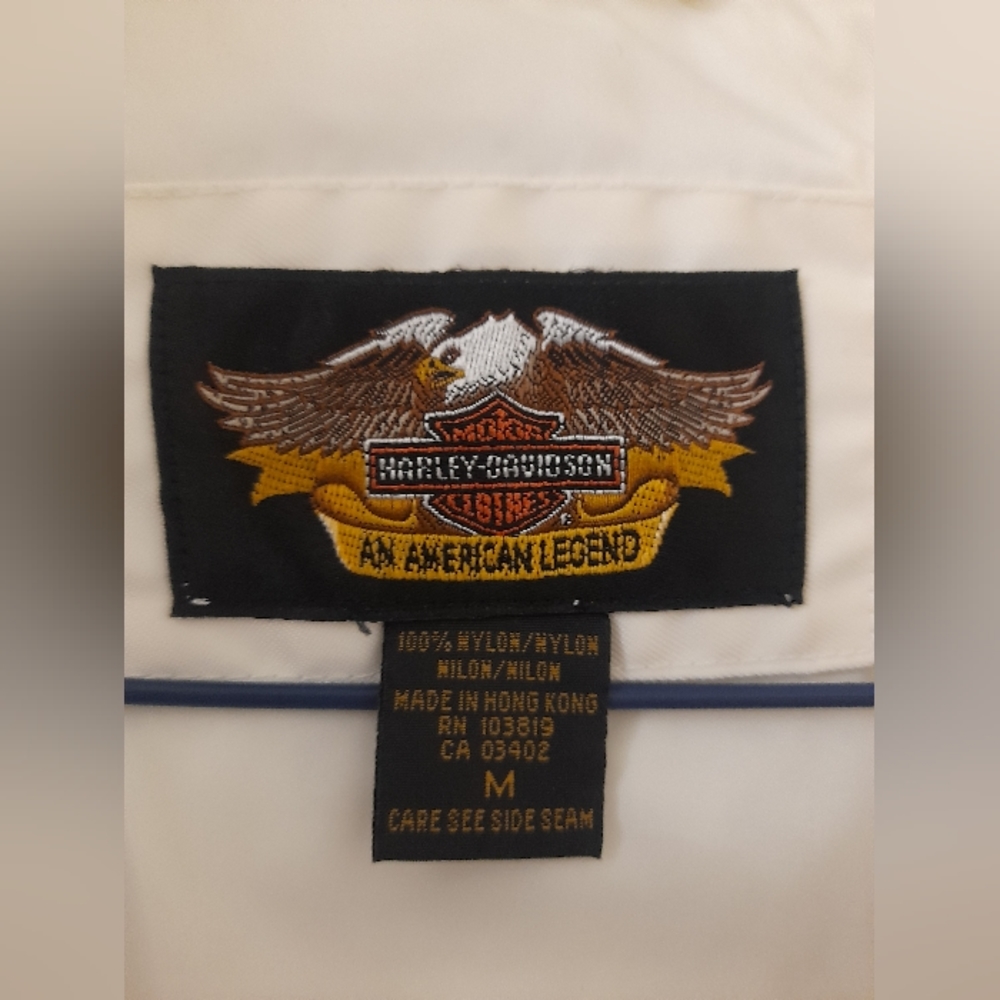 Harley Davidson - Motorbike Jacket - Cream/Orange - Medium - Picture 7 of 13